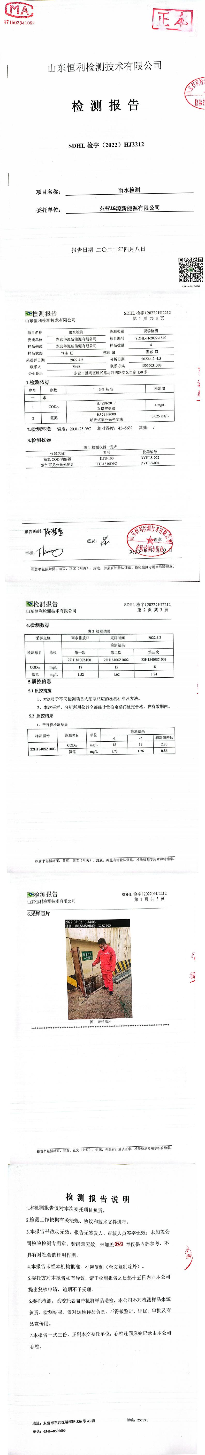 東營華源新能源有限公司2022年第一季度檢測信息公示(圖13)